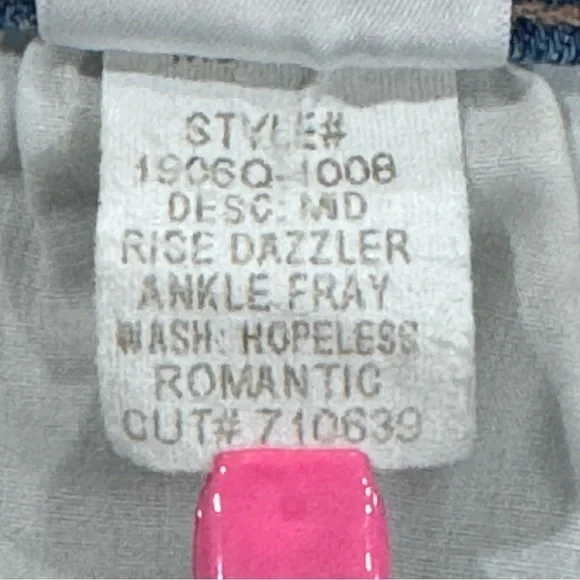 MOTHER THE MID RISE DAZZLER ANKLE FRAY KEANS - Hopeless Romantic - Sz-28 - Picture 12 of 12